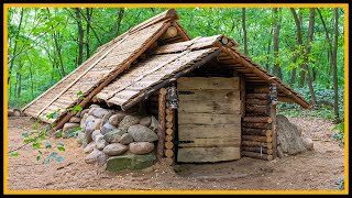 Das Grubenhaus  Kompletter Bau in einem Video  Bushcraft Pithouse Shelter  Whole Building [upl. by Suchta443]