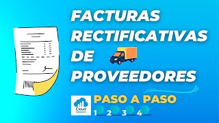 Facturas Rectificativas o de abono de Proveedores ☁️ Cloud Gestion [upl. by Tades203]