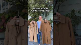 Sézane Scott Trench vs Sézane Clyde trench sezane ootd fashion outfitinspiration [upl. by Ellehcyar643]