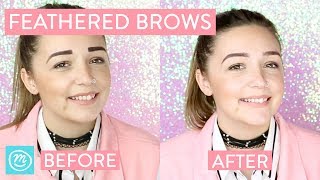 How To Create Feathered Brows  Wake Up To Makeup  Benefit amp Channel Mum [upl. by Aenehs]