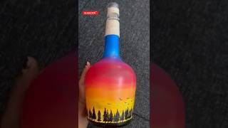 Bottle Painting 🎨🖌️ bottlepainting bottleart glassbottleart painting paintingideas trending [upl. by Auohp280]