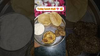 Today lunch thali 🥰🥰shorts subscriberecipe [upl. by Shriver28]