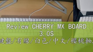 Review CHERRY MX BOARD 30S 機械式鍵盤有線白色中文櫻桃軸原價屋 [upl. by Ydahs104]