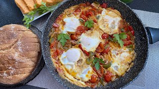 🍽Një tigan dhe 3 përbërës te thjeshtë🌶🍅🥚dreka gati per te gjithe familjen [upl. by Hajed911]