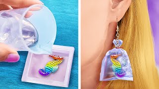 Easy Resin Jewelry 💎 💍✨ Super Cute DIYs To Try At Home With Epoxy [upl. by Scuram]