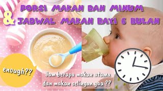 PORSI DAN JADWAL MAKAN BAYI 6 BULAN [upl. by Felicle]