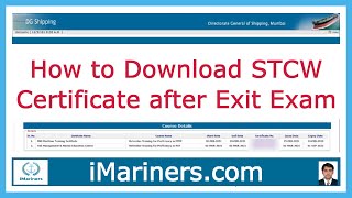 How to download STCW certificate after Exit Exam from DG Shipping [upl. by Buckie633]