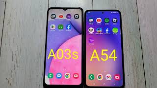 Samsung A54 Vs Samsung A03s Speed Test Comparison [upl. by Leunamme]