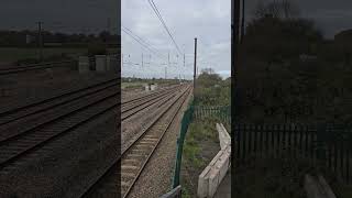 TWO LNER CLASS 800S PASSES HURN ROAD FOOTBRIDGE WITH HORN 12TH NOVEMBER 2O24 [upl. by Cornelius]