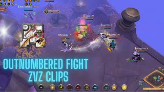 Albion Online  Outnumbered Fight  ZvZ Clips [upl. by Cofsky]