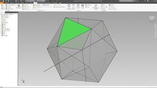 Icosahedron pattern method  Autodesk Inventor [upl. by Ahsiekyt102]