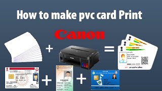 how to print pvc card by Cannon G2010 G1010 G3010 all linktank printer [upl. by Assen785]