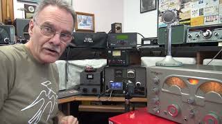 Ham Radio tube transmitter showdown Johnson Challenger vrs Heathkit DX60B Screen Modulation duel [upl. by Heimlich137]