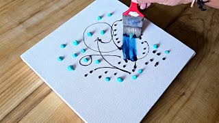 Easy Acrylic Painting Technique  Abstract Floral Painting  Step By Step 🤩🤩 [upl. by Oicnedurp]