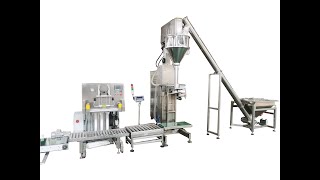 Semiautomatic Bagging Machine for 25kg Enzyme Powder Packaging [upl. by Inna]