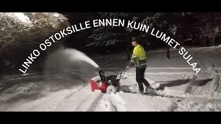 Nyt äkkiä lumilinko ostoksille ennen kuin lumet sulaa😀😀🌧🌧 [upl. by Severn]