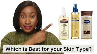 Vaseline Cocoa Radiant Body Oil vs Palmers Skin Therapy Oil vs Aveeno Skin Relief Body Oil Spray [upl. by Yblek786]