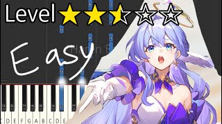 Hope is the Thing with Feathers  Honkai Star Rail OST│Easy Piano Tutorial [upl. by Leemaj850]