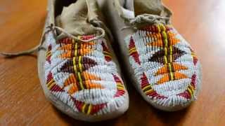 Native American beaded moccasinswinnebago moccasins [upl. by Jerome]