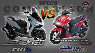 FKM SLICK 150 vs EURO SAMURAI 155i SPECS COMPARISON [upl. by Trebma]