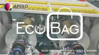 Apolo  EcoBag Roll RZZS 20M  Máquina para Fabricar Corda Torcida de Papel [upl. by Otcefrep]