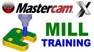 Mastercam X1X7 Mill  101 Import Solidworks Part Example 7  vtprosnet [upl. by Adelia139]