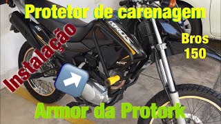 Instalação do Protetor de carenagem Armor da Protork na Honda Bros 150 com Adriano Cabral [upl. by Siulegroj]