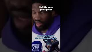 76ers are subject of likely NBA probe into Joel Embiids game participation nba basketbal [upl. by Enram]