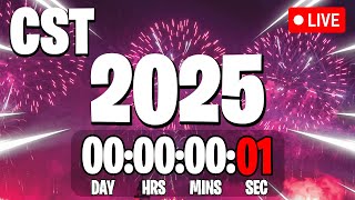 NEW YEARS 2025 COUNTDOWN LIVE 🔴 247 amp Central Standard Time CST New Year Countdown [upl. by Jephthah]