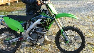 Kawasaki KX250F  Coldstart Warm up [upl. by Rubi]