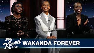 The Black Panther Cast on Wakanda Forever Rumors Exclusive Clips amp Keeping Chadwick’s Memory Alive [upl. by Nevanod874]