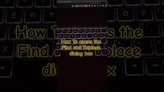 How To opens the Find and Replace dialog box windows11 computer shortcutkeys [upl. by Yltnerb]
