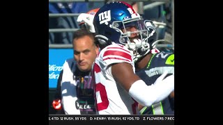 Darius Slayton catches for a 16yard Gain vs Seattle Seahawks [upl. by Kipp]