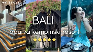 My Stays Balis Apurva Kempinksi 5Star Resort underwater restaurant 🐠 lush paradise  more [upl. by Aay]