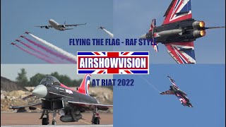 BLACKJACK A330 VESPINA amp RED ARROWS FLY THE FLAG AT RIAT 2022 airshowvision [upl. by Ebanreb761]