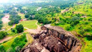 Ellora Caves Drone View in 4k  Maharashtra India [upl. by Cherrita493]