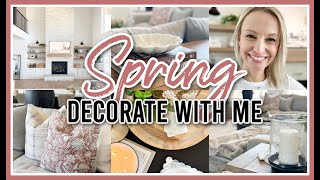 SPRING DECORATE WITH ME 2024  SPRING LIVING ROOM DECORATING IDEAS [upl. by Sillihp]