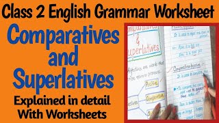 Comparative amp Superlative Adjectives  Comparison of Adjectives  Class 2 English Grammar Worksheets [upl. by Sousa]