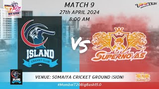 ISLAND CRICKET CLUB VS SUPERNOVAS  BIG BASH 150  MATCH 9  2024 [upl. by Nnahoj]