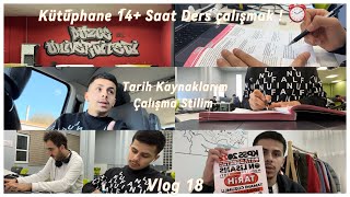 KÜTÜPHANEDE 14 SAAT DERS ÇALIŞMAK  1 KPSS ÖĞRENCİSİ❗️ VLOG 18 kpss2024 yks2024 [upl. by Carlene]