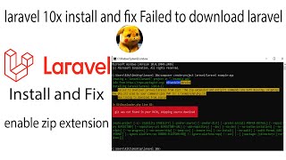 laravel 10x install and fix Failed to download laravel [upl. by Elak166]