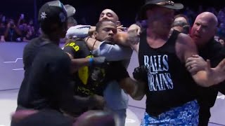 Karate Combat President Chokes Out Cornerman during Fight [upl. by Nosro]