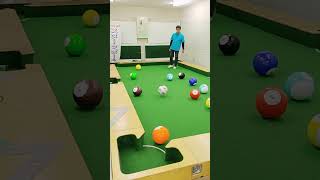 スヌークボール🎱⚽【カーブショット】snookball footpool soccerskills [upl. by Lamonica]