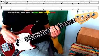 War  Bob Marley Rastaman Vibration 1976 bass cover tab and score 4k [upl. by Modesta]