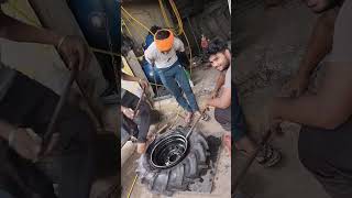 Old Mahindra Thar alloy wheels  tyre modification  TheBihartyre [upl. by Eisenstark]