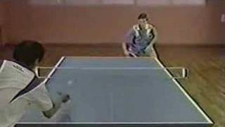 Topspin Backhand vs Push JO Waldner [upl. by Ashly]