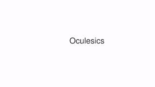 How to pronounce Oculesics [upl. by Rowena434]