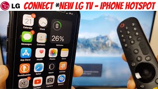 Connect New LG TV To iPhone Hotspot  WebOS 6 [upl. by Glaab]