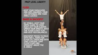 Prep level liberty instructional video  cheerleading group stunts [upl. by Nnagrom459]