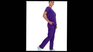 CrossNeck Open Bottom Set Wholesale Lot Of 48 Womens Stretch Nursing Uniforms closeoutexplosioncom [upl. by Judon]